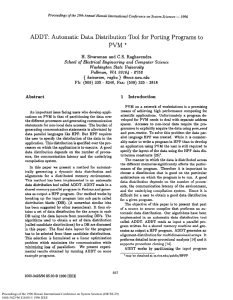 ADDT: Automatic Data Distribution Tool for Porting Programs to PVM *