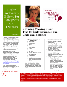 Reducing Choking Risks - Healthy Child Care America