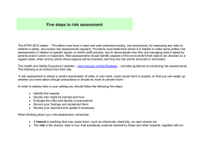 Five steps to risk assessment