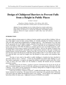 Design of Childproof Barriers to Prevent Falls from a Height in Public