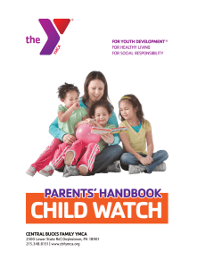 Child Watch Parent Guide - Central Bucks Family YMCA