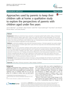 Approaches used by parents to keep their children safe at home: a