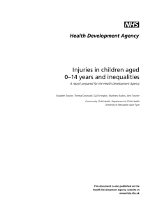 Injuries in children aged 0–14 years and inequalities