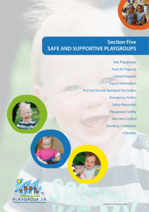 Section Five SAFE AND SUPPORTIVE PLAYGROUPS