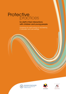 Protective practices for staff in their interactions with children and