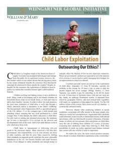 Child Labor Exploitation - College of William and Mary