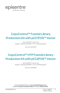 Protocol for CopyControl™ Fosmid Library/CopyControl