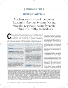 Mechanosensitivity of the Lower Extremity Nervous System During