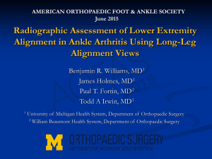 Radiographic Assessment of Lower Extremity Alignment in Ankle