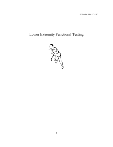 Lower Extremity Functional Testing