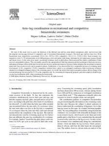Arm–leg coordination in recreational and competitive breaststroke