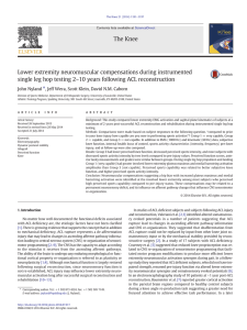 Lower extremity neuromuscular compensations during instrumented