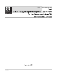 Final Initial Study/Mitigated Negative Declaration for
