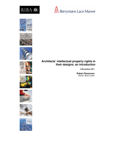 Architects` intellectual property rights in their designs: an