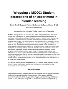 Wrapping a MOOC: Student perceptions of an