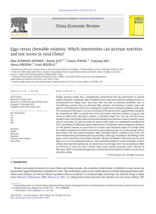 Eggs versus chewable vitamins: Which intervention can