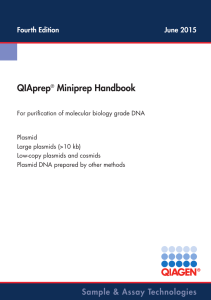 QIAprep® Miniprep Handbook