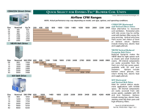 Airflow CFM Ranges - Enviro-Tec