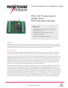 PIM-120 Protectowire Single Zone Mini-Interface Module - Aero