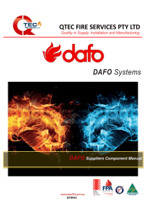 DAFO Component Manual - Fire Suppression Systems