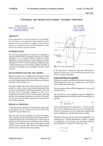 C I R E D UNIVERSAL ARC RESISTANCE MODEL "ZAGREB" FOR