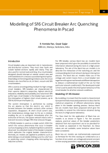 Modelling of Sf6 Circuit Breaker Arc Quenching Phenomena In Pscad