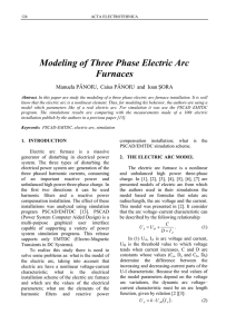 Modeling of Three Phase Electric Arc Furnaces