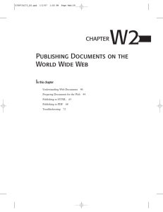 Publishing Documents on the World Wide Web
