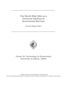 The World Wide Web as a Universal Interface to Government Services