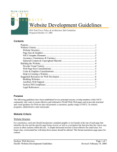 NJCU World Wide Web Guidelines