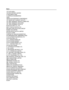 Vendor List - Municipality of the District of Lunenburg