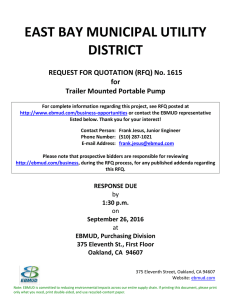 RFQ No. 1615 - East Bay Municipal Utility District