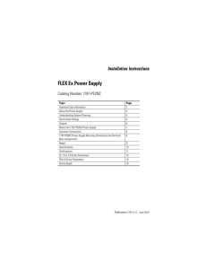 FLEX Ex Power Supply - Rockwell Automation