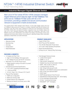 NT24k™-14FX6 Industrial Ethernet Switch