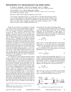 Demonstration of a sub-picosecond x-ray streak camera