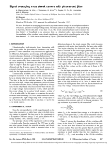 Signal averaging x-ray streak camera with picosecond jitter