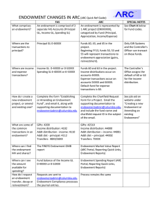 ARC Quick Reference Guide to Endowments