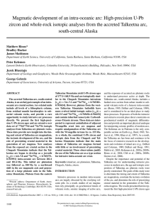 Magmatic development of an intra-oceanic arc - Earth Science