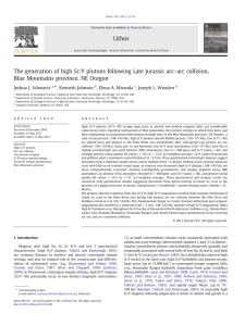 The generation of high Sr/Y plutons following Late Jurassic arc–arc