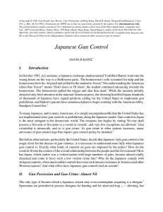 Japanese Gun Control - Constitution Society