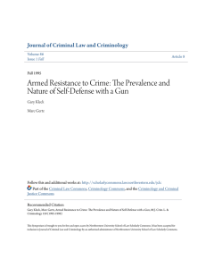 Armed Resistance to Crime