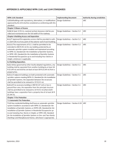 APPENDIX D: APPLICABLE NFPA 1141 and 1144