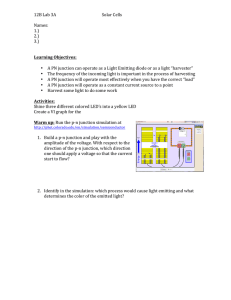 Lab 3a LEDs and Solar Cells