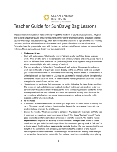 Teacher Guide for SunDawg Bag Lessons