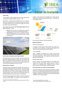 Solar in Ireland - Irish Solar Energy Association