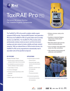 ToxiRAE Pro PID Datasheet