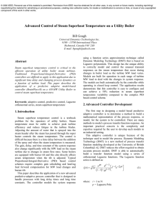 Advanced Control of Steam Superheat Temperature on a Utility Boiler