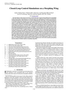 Closed-Loop Control Simulations on a Morphing Wing