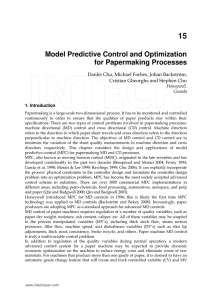 Model Predictive Control and Optimization for Papermaking