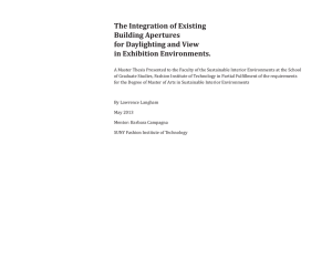 The Integration of Existing Building Apertures for Daylighting and